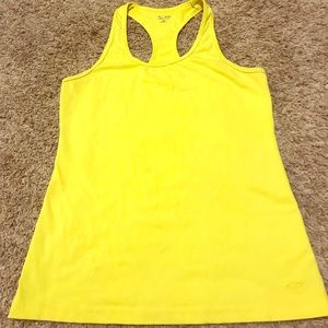 Bright yellow Champion workout racerback tank